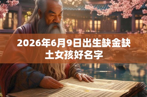 2026年6月9日出生缺金缺土女孩好名字