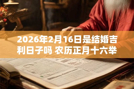 2026年2月16日是结婚吉利日子吗 农历正月十六举办婚礼怎么样