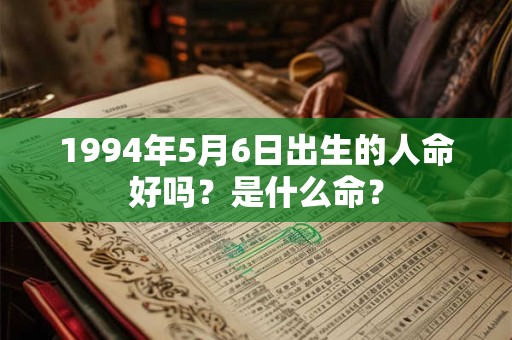 1994年5月6日出生的人命好吗?是什么命? 1994年5月6日出生的人命好吗?是什么命?