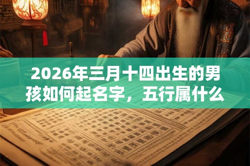 2026年三月十四出生的男孩如何起名字，五行属什么
