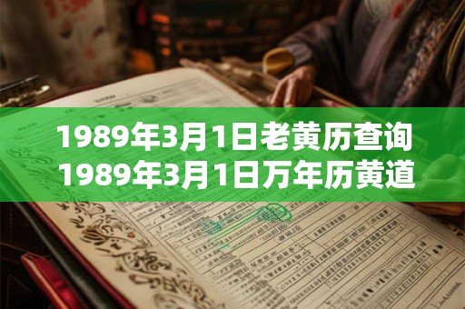 1989年3月1日老黄历查询 1989年3月1日万年历黄道吉日