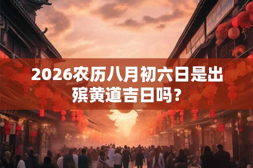 2026农历八月初六日是出殡黄道吉日吗？