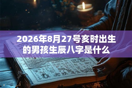 2026年8月27号亥时出生的男孩生辰八字是什么