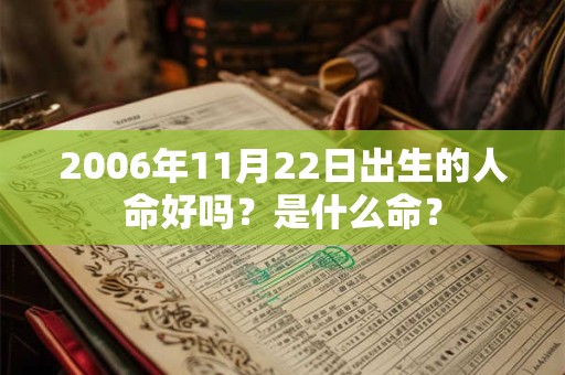 2006年11月22日出生的人命好吗？是什么命？
