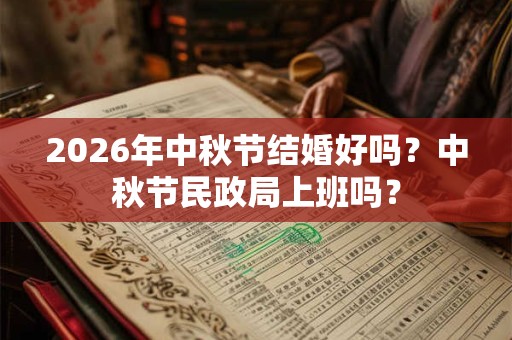 2026年中秋节结婚好吗？中秋节民政局上班吗？