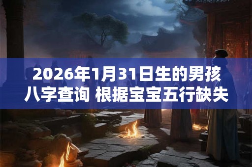 2026年1月31日生的男孩八字查询 根据宝宝五行缺失起名字 2026年1月31日生的男孩八字查询 根据宝宝五行缺失起名字