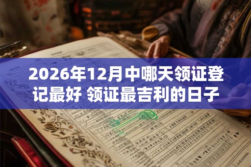2026年12月中哪天领证登记最好 领证最吉利的日子 2026年12月中哪天领证登记最好 领证最吉利的日子