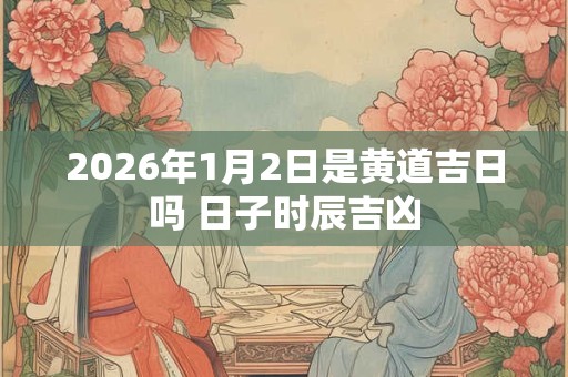 2026年1月2日是黄道吉日吗 日子时辰吉凶 2026年1月2日是黄道吉日吗 日子时辰吉凶