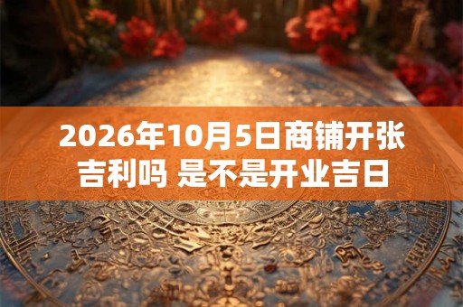 2026年10月5日商铺开张吉利吗 是不是开业吉日 2026年10月5日商铺开张吉利吗 是不是开业吉日