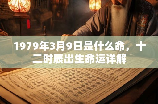 1979年3月9日是什么命,十二时辰出生命运详解 1979年3月9日是什么命,十二时辰出生命运详解