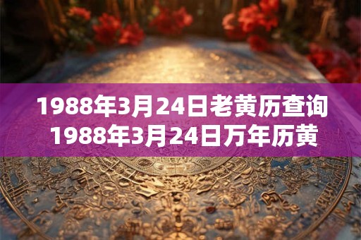 1988年3月24日老黄历查询 1988年3月24日万年历黄道吉日