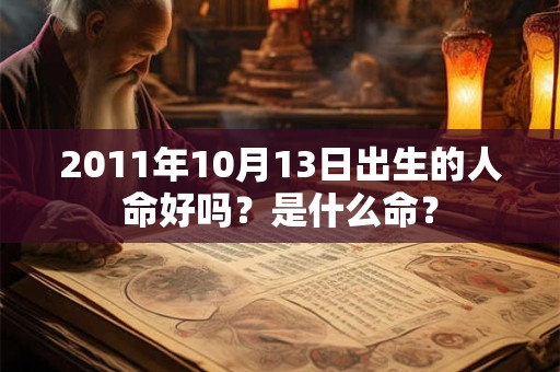 2011年10月13日出生的人命好吗？是什么命？