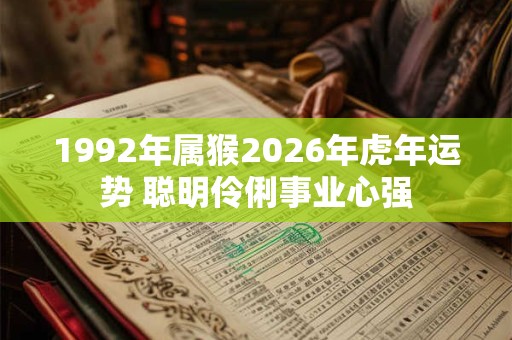 1992年属猴2026年虎年运势 聪明伶俐事业心强 1992年属猴2026年虎年运势 聪明伶俐事业心强