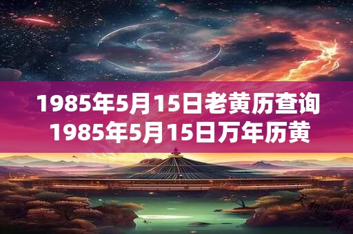 1985年5月15日老黄历查询 1985年5月15日万年历黄道吉日