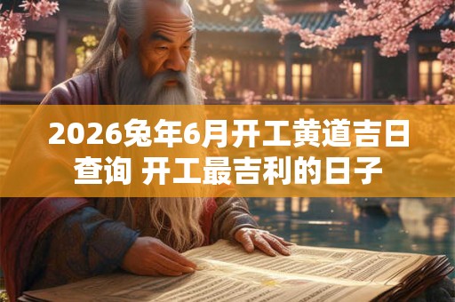 2026兔年6月开工黄道吉日查询 开工最吉利的日子