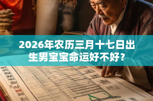 2026年农历三月十七日出生男宝宝命运好不好？