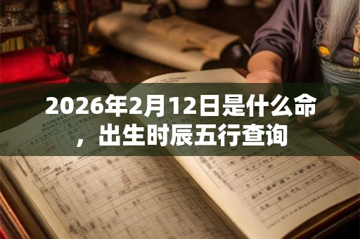 2026年2月12日是什么命,出生时辰五行查询 2026年2月12日是什么命,出生时辰五行查询