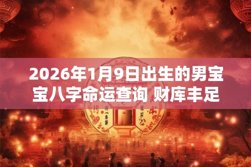 2026年1月9日出生的男宝宝八字命运查询 财库丰足积极向上
