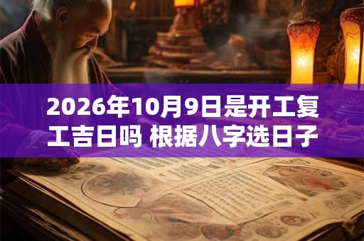 2026年10月9日是开工复工吉日吗 根据八字选日子