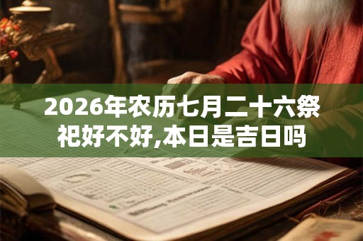 2026年农历七月二十六祭祀好不好,本日是吉日吗 2026年农历七月二十六祭祀好不好,本日是吉日吗