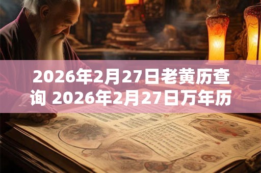 2026年2月27日老黄历查询 2026年2月27日万年历黄道吉日