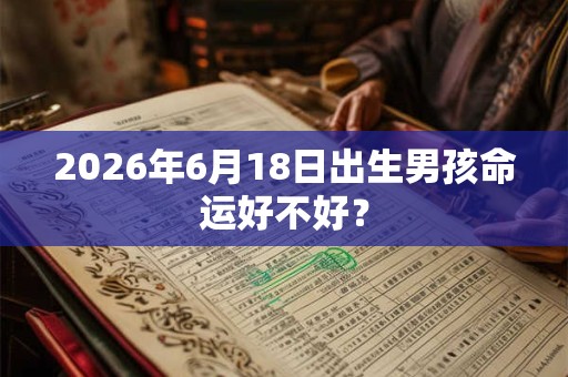 2026年6月18日出生男孩命运好不好？