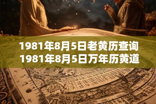 1981年8月5日老黄历查询 1981年8月5日万年历黄道吉日