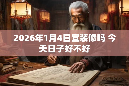 2026年1月4日宜装修吗 今天日子好不好