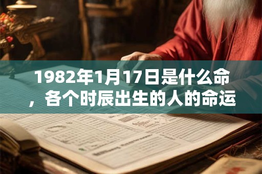 1982年1月17日是什么命，各个时辰出生的人的命运