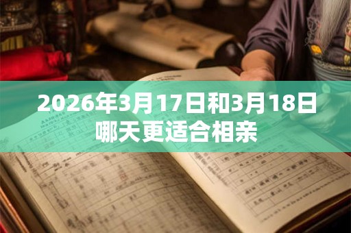 2026年3月17日和3月18日哪天更适合相亲
