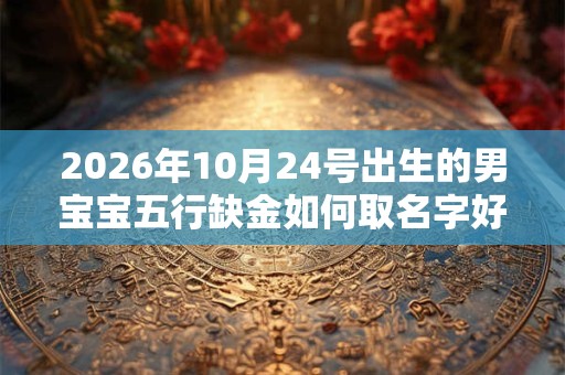 2026年10月24号出生的男宝宝五行缺金如何取名字好