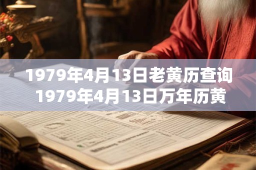 1979年4月13日老黄历查询 1979年4月13日万年历黄道吉日
