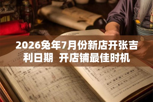 2026兔年7月份新店开张吉利日期  开店铺最佳时机