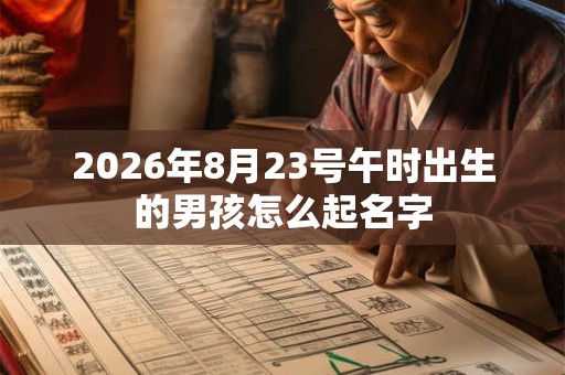 2026年8月23号午时出生的男孩怎么起名字 2026年8月23号午时出生的男孩怎么起名字