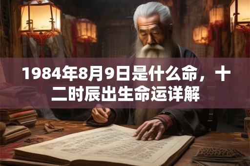 1984年8月9日是什么命，十二时辰出生命运详解
