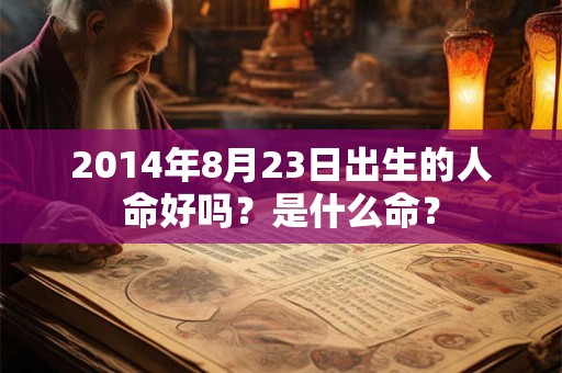 2014年8月23日出生的人命好吗？是什么命？