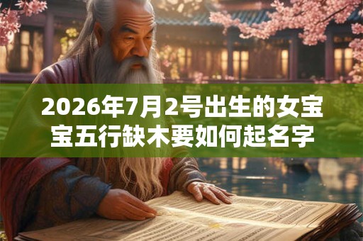 2026年7月2号出生的女宝宝五行缺木要如何起名字