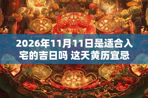 2026年11月11日是适合入宅的吉日吗 这天黄历宜忌