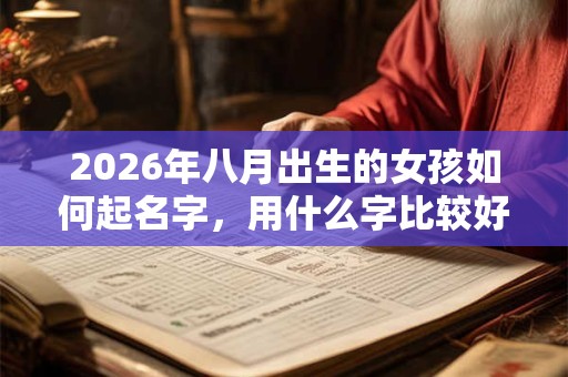 2026年八月出生的女孩如何起名字，用什么字比较好