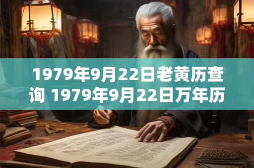 1979年9月22日老黄历查询 1979年9月22日万年历黄道吉日 1979年9月22日老黄历查询 1979年9月22日万年历黄道吉日