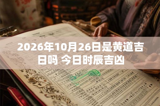 2026年10月26日是黄道吉日吗 今日时辰吉凶 2026年10月26日是黄道吉日吗 今日时辰吉凶