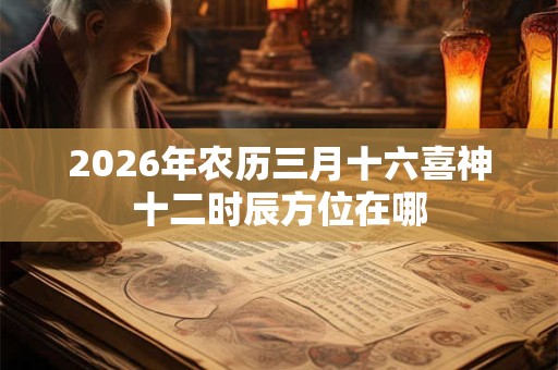 2026年农历三月十六喜神十二时辰方位在哪 2026年农历三月十六喜神十二时辰方位在哪