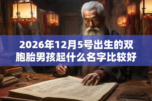 2026年12月5号出生的双胞胎男孩起什么名字比较好,五行属什么 2026年12月5号出生的双胞胎男孩起什么名字比较好,五行属什么