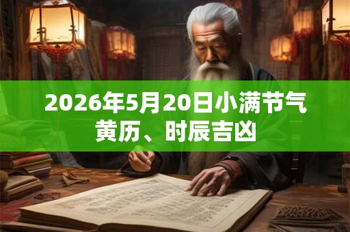 2026年5月20日小满节气黄历、时辰吉凶 2026年5月20日小满节气黄历、时辰吉凶