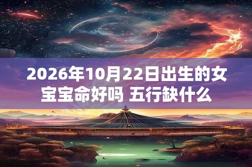 2026年10月22日出生的女宝宝命好吗 五行缺什么
