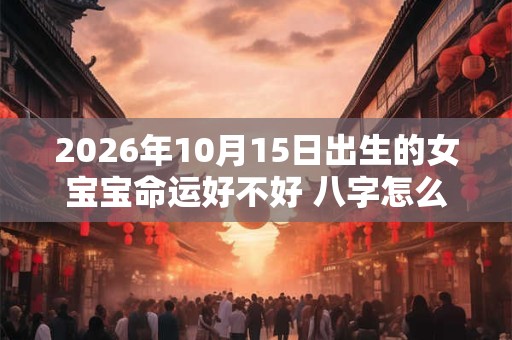 2026年10月15日出生的女宝宝命运好不好 八字怎么样 2026年10月15日出生的女宝宝命运好不好 八字怎么样