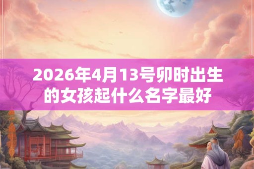 2026年4月13号卯时出生的女孩起什么名字最好 2026年4月13号卯时出生的女孩起什么名字最好