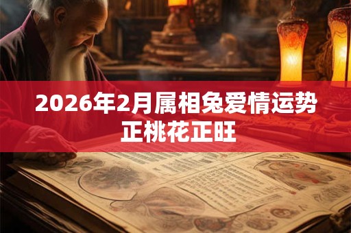 2026年2月属相兔爱情运势 正桃花正旺 2026年2月属相兔爱情运势 正桃花正旺
