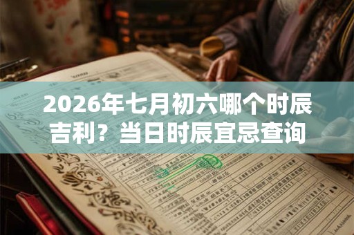 2026年七月初六哪个时辰吉利?当日时辰宜忌查询 2026年七月初六哪个时辰吉利?当日时辰宜忌查询