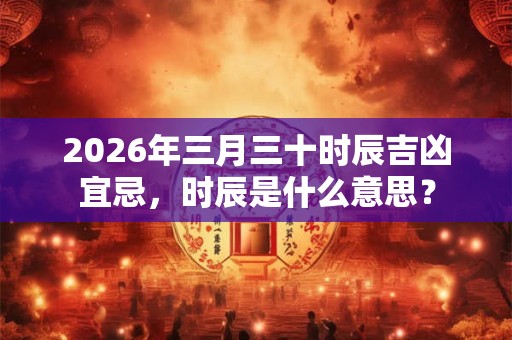 2026年三月三十时辰吉凶宜忌,时辰是什么意思? 2026年三月三十时辰吉凶宜忌,时辰是什么意思?